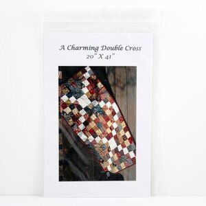 Quilting Pattern, A Charming Double Cross Quilt, 20" x 41", Charm Pack Pattern